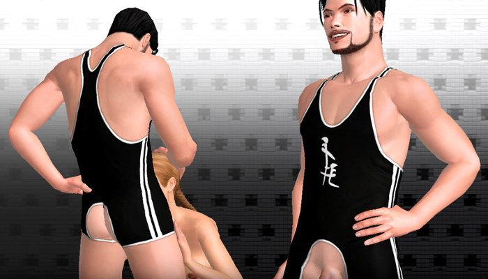 Two male avatars wearing sporty black outfits.
