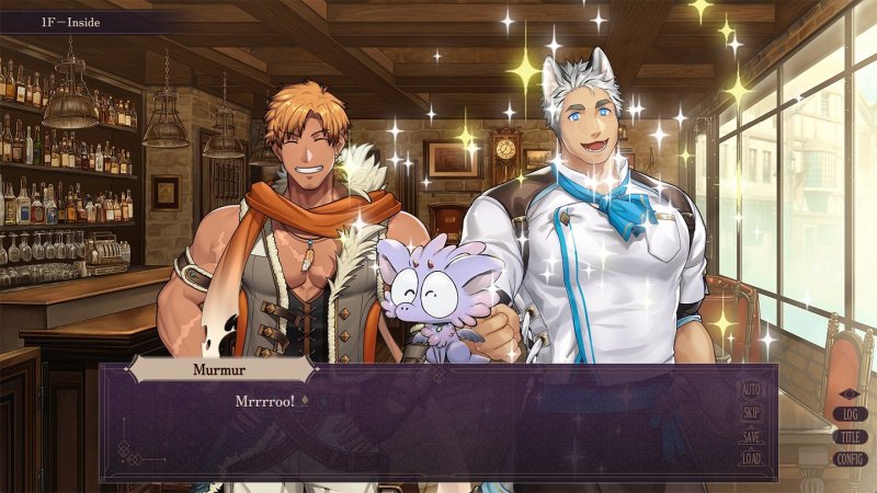 Two adventurers conversing in an illustrated tavern — Norn's Dine screenshot.